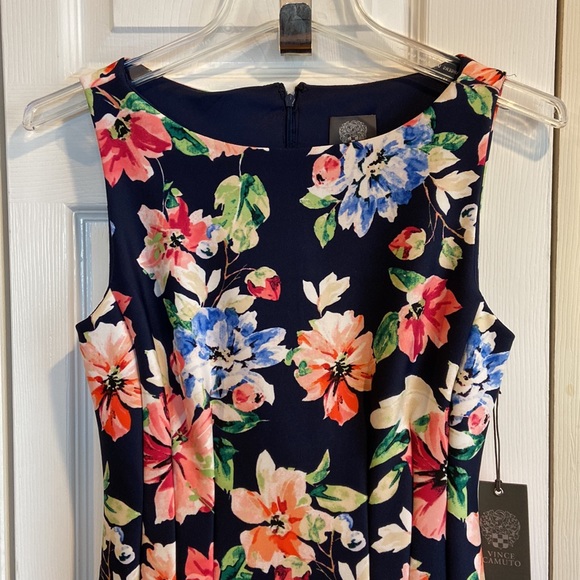 Vince Camuto Fit and Flare Floral Print Dress - Picture 3 of 12